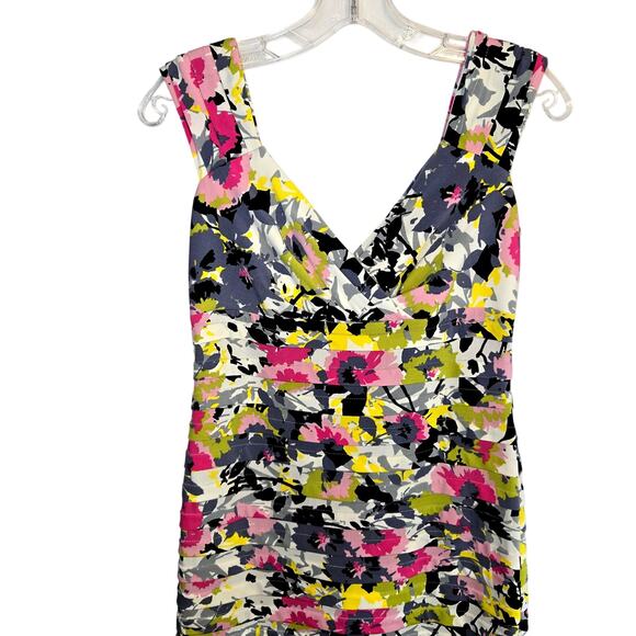 London Times 6P 6 P Floral Women's Sleeveless Sun Dress Petite Size Small S PS - Picture 1 of 6